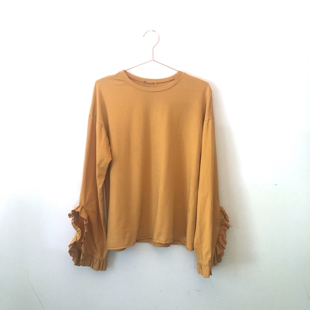 Zara Long Sleeve  100% Cotton Top M G6
